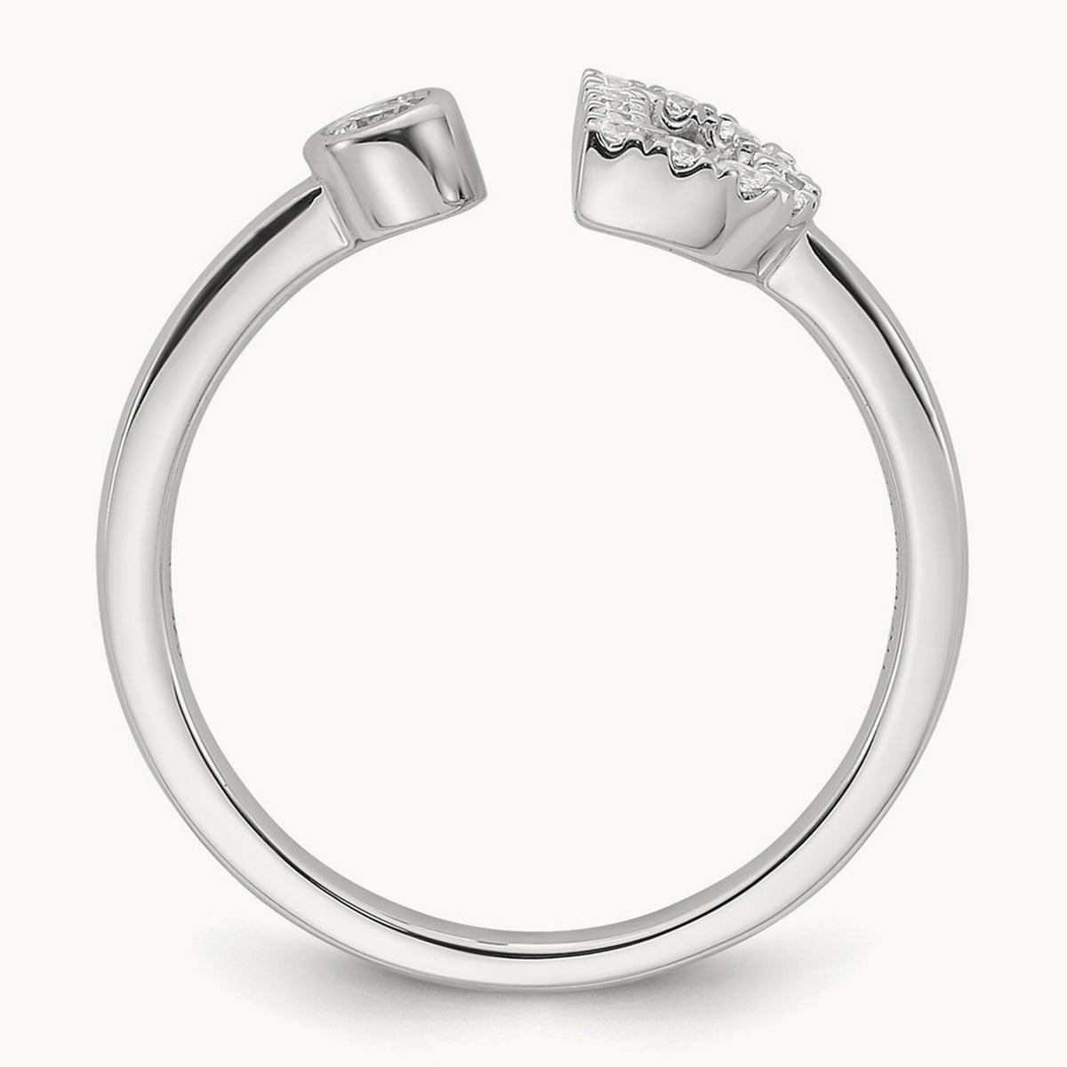 Initial D Adjustable Ring, 0.20 ct tw Lab-Grown Diamond
