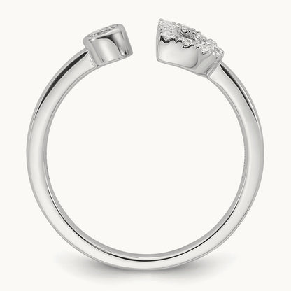 Initial D Adjustable Ring, 0.20 ct tw Lab-Grown Diamond