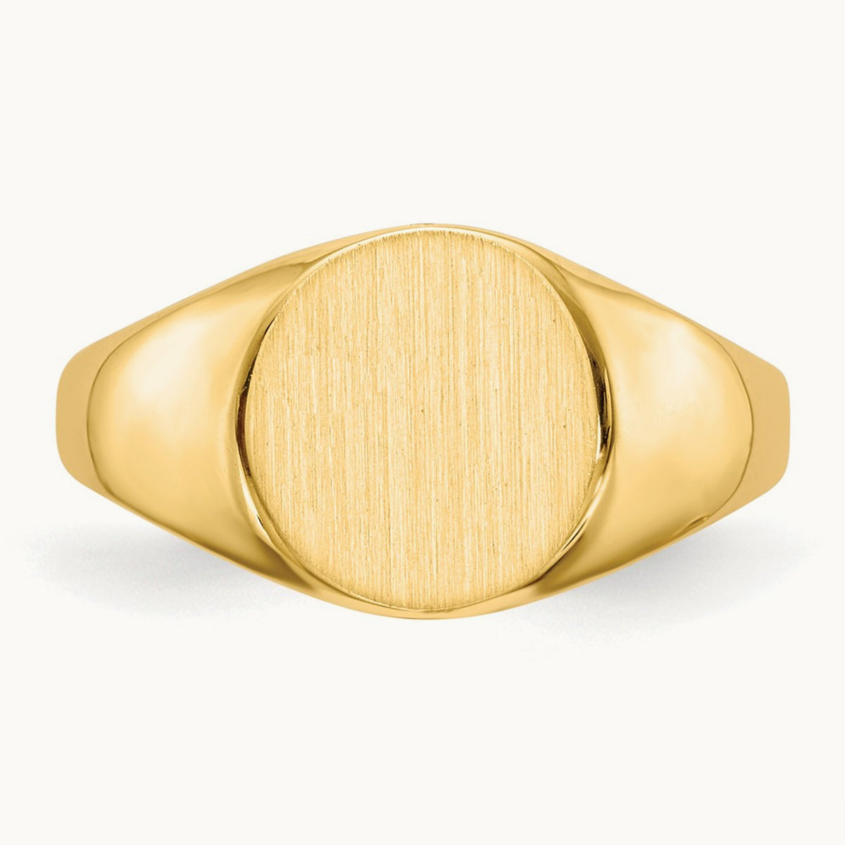 9.5x8. Closed Back Signet Ring, 5mm, 14K