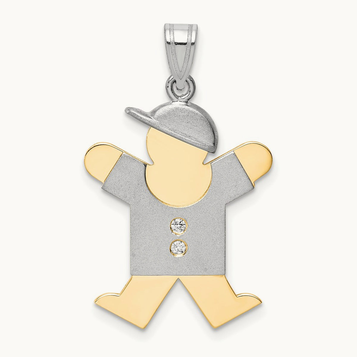 AA Diamond Kid Pendant, 14K Two-tone