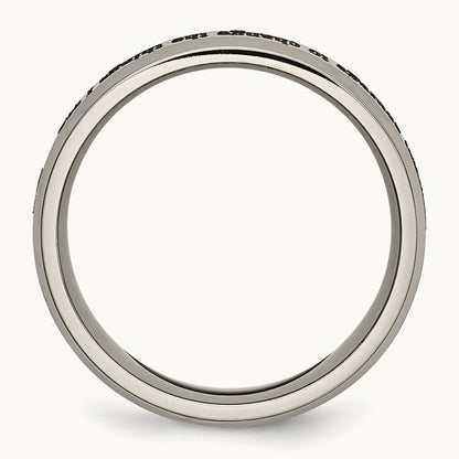 Brushed & Polished Serenity Laser Design Beveled Band — photo set