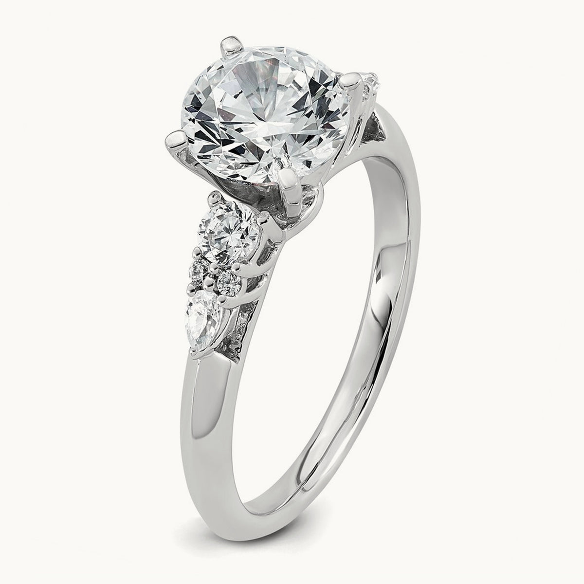 Round Engagement Ring, 1.75 ct tw Lab-Grown Diamond