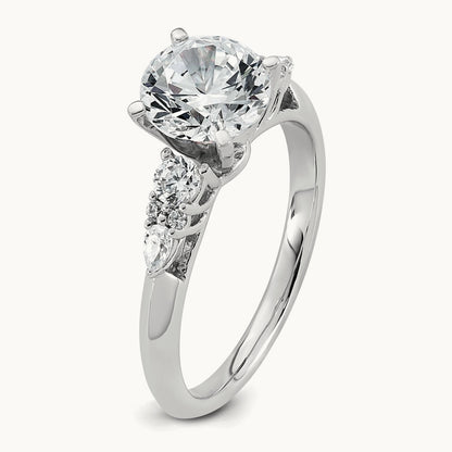 Round Engagement Ring, 1.75 ct tw Lab-Grown Diamond