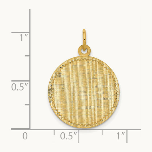 Patterned .013 Gauge Circular Engravable Disc Charm — 26mm