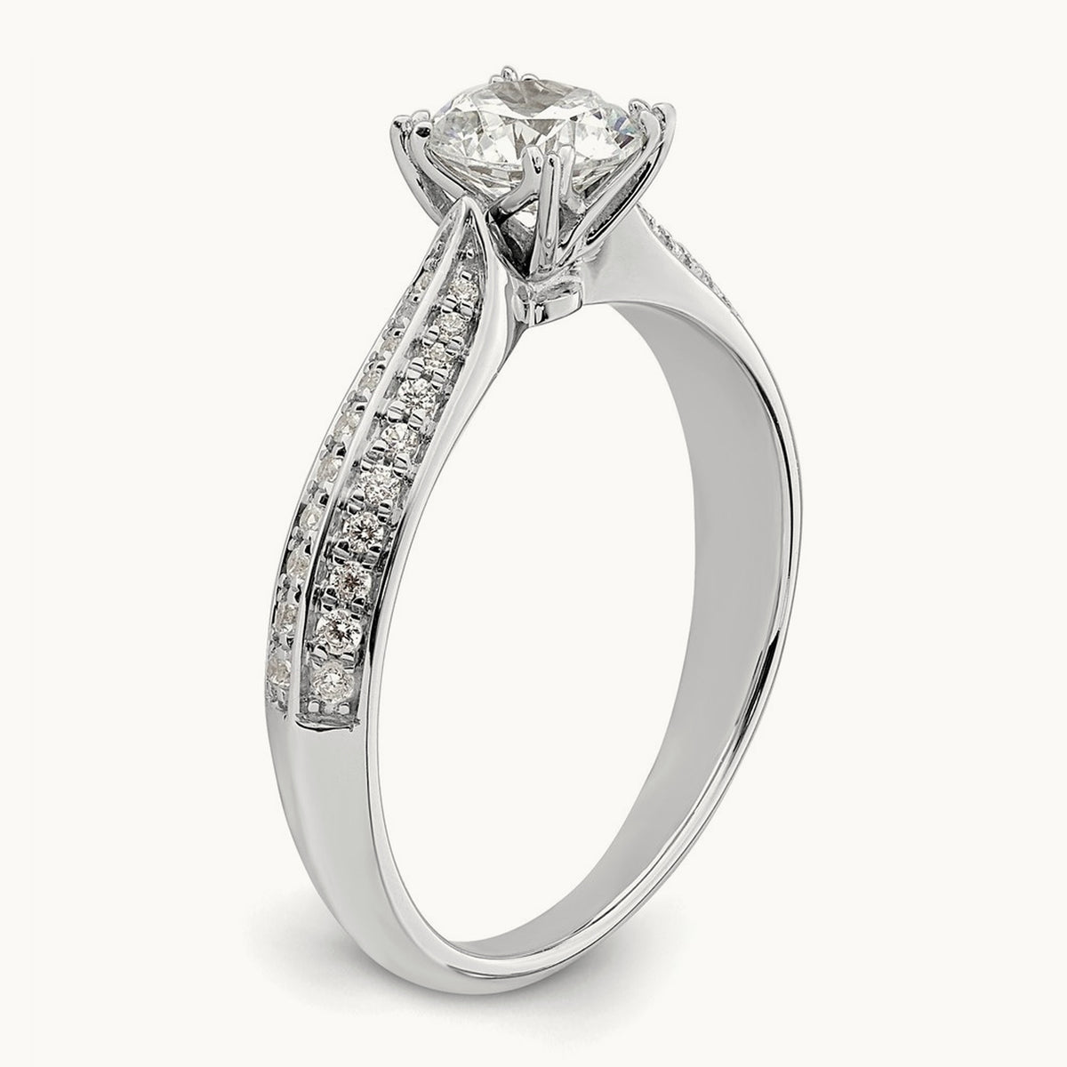 Round Semi-Mount Engagement Ring — 3/4 ct, 7