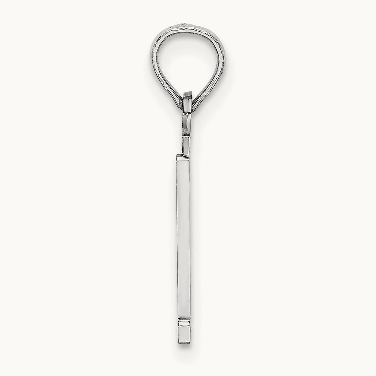 Polished Number 1 Pendant — 14K White Gold, 18.83mm