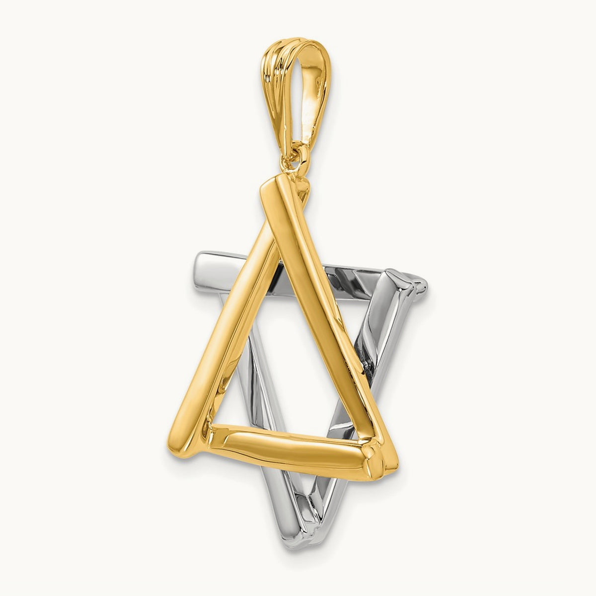 Star Of David Pendant, 14K Two-tone
