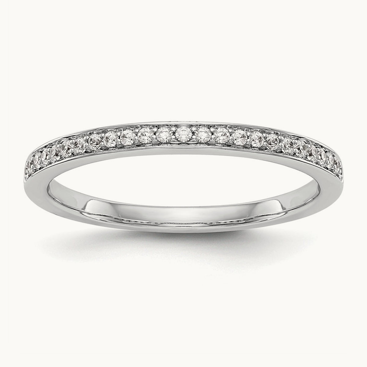 Diamond Wedding Band, 14K White Gold