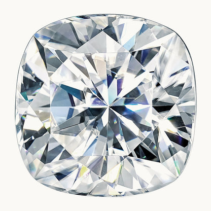 Cushion Pure Light D-E-F Moissanite, 8mm