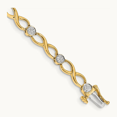 Diamond Infinity Bracelet, 14K