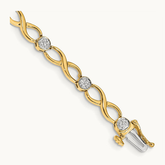 Diamond Infinity Bracelet, 14K