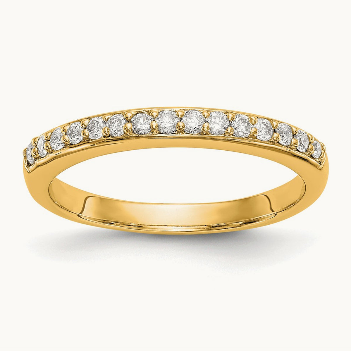 Wedding Band, 0.25 ct tw Lab-Grown Diamond — 14K Yellow Gold