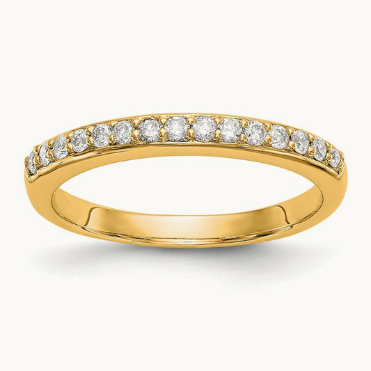 Wedding Band, 0.25 ct tw Lab-Grown Diamond — 14K Yellow Gold