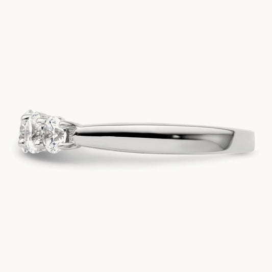5-Stone Diamond Semi-Mount Band, 14K White Gold