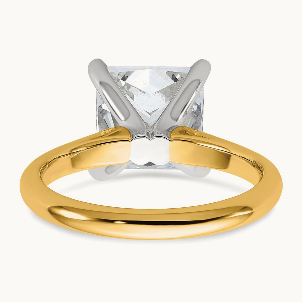 Princess 8X Ring, 4.00 ct tw Lab-Grown Diamond — 14K Two-Tone