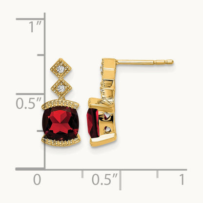 Garnet and Diamond Earrings — photo set