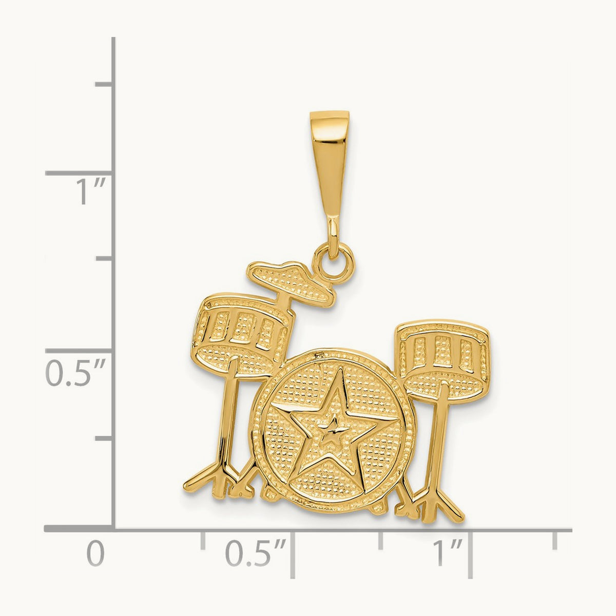 Drum Set Charm, 14K