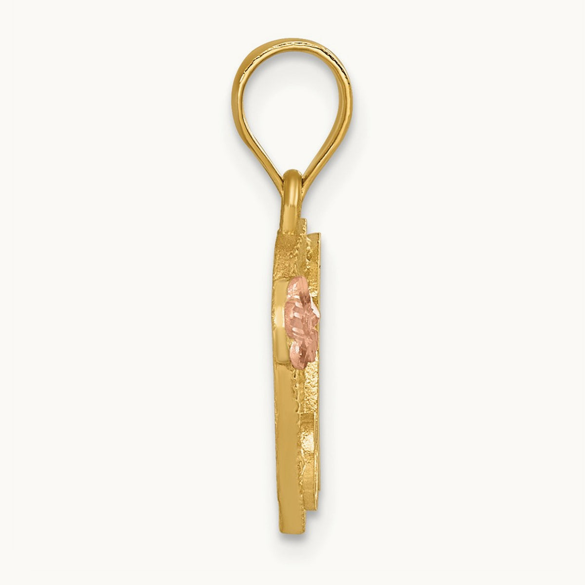 Heart Initial Pendant — 14K Yellow Gold, K
