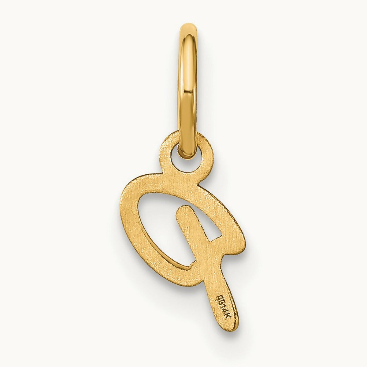 Upper case Initial Charm — 14K Yellow Gold, P