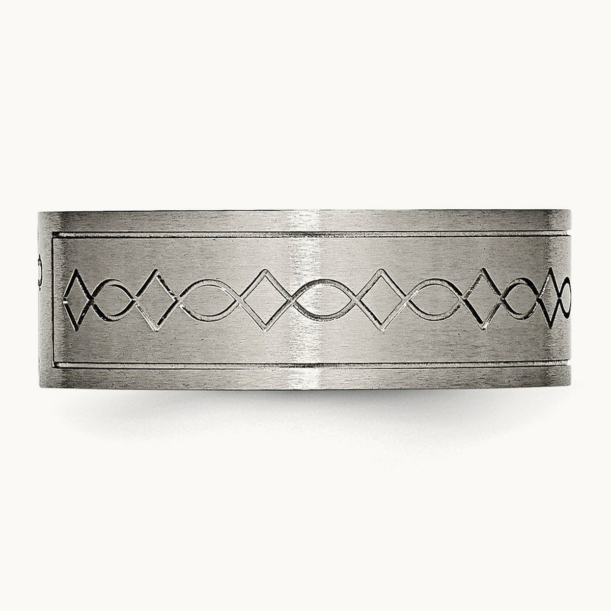Brushed Cross Design Flat Band — photo set