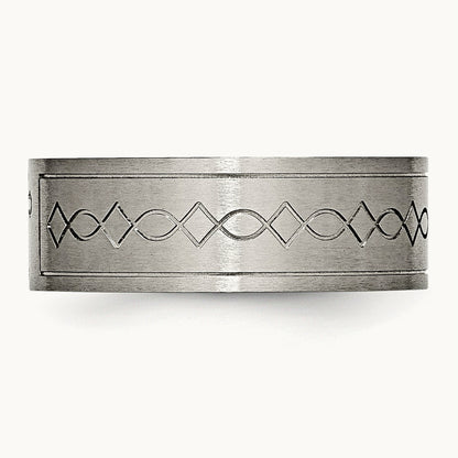 Brushed Cross Design Flat Band — photo set