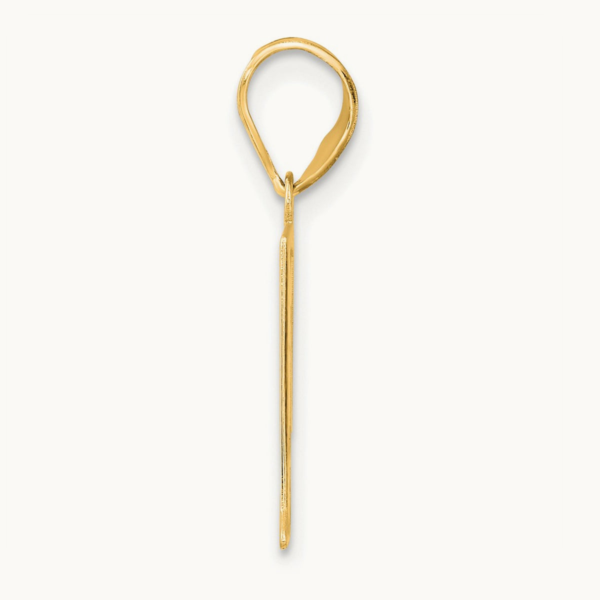 Polished Number 41 Pendant, 14K