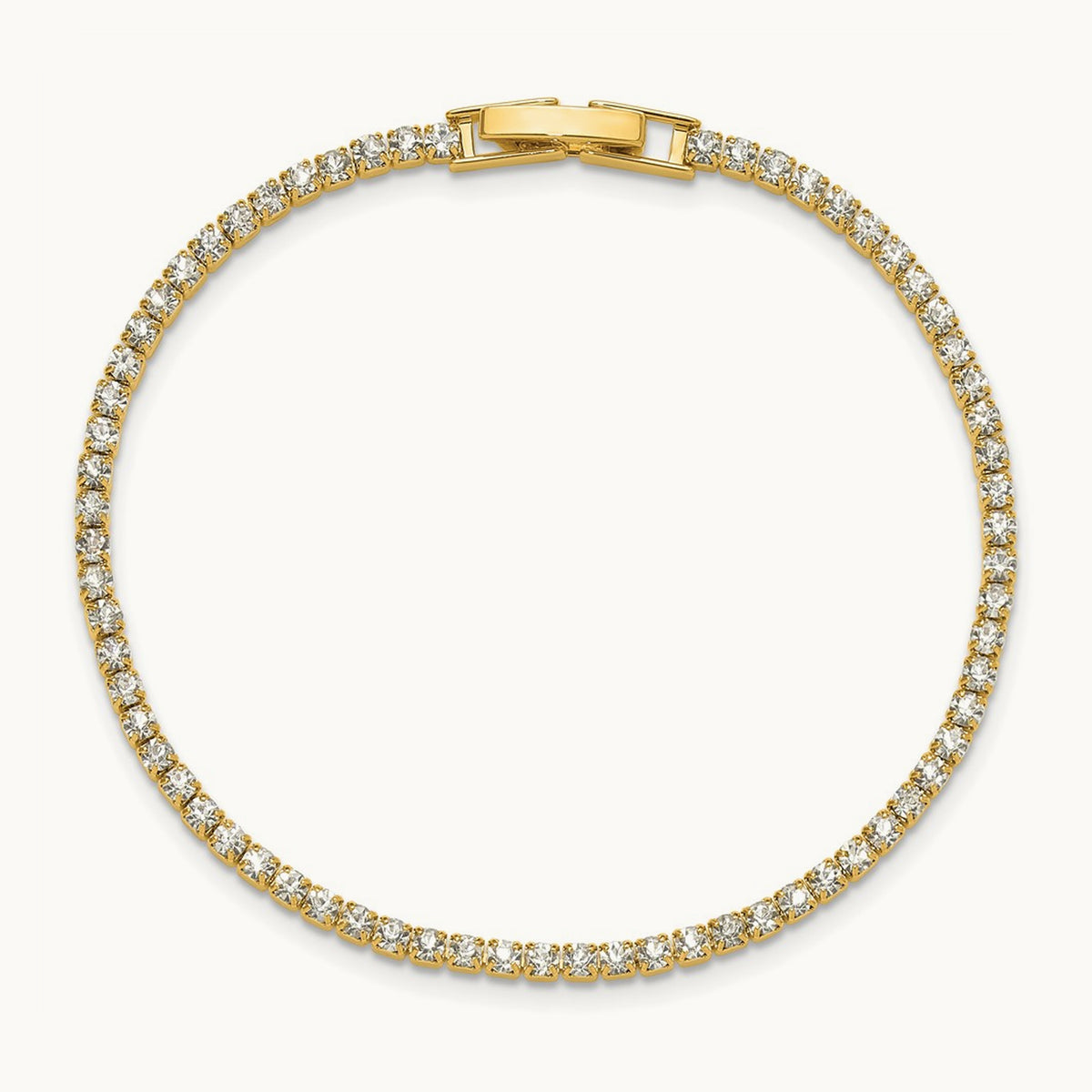 Flash Gold-tone Polished Crystal Bracelet