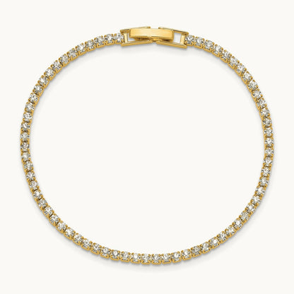 Flash Gold-tone Polished Crystal Bracelet