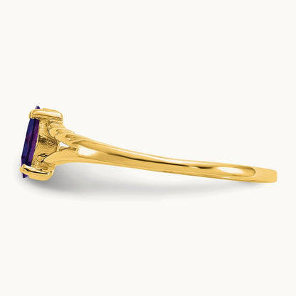 Amethyst Birthstone Ring, 14K