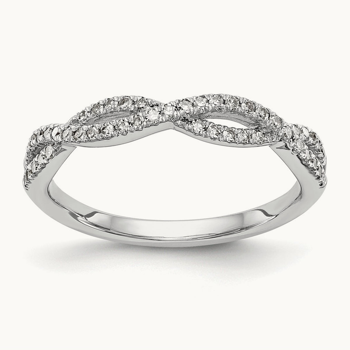 Diamond Wedding Band, 14K White Gold