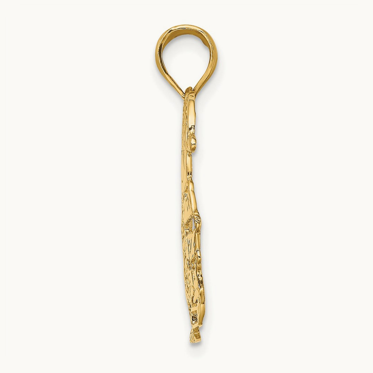 Polished Christmas Tree and Santa Charm, 14K