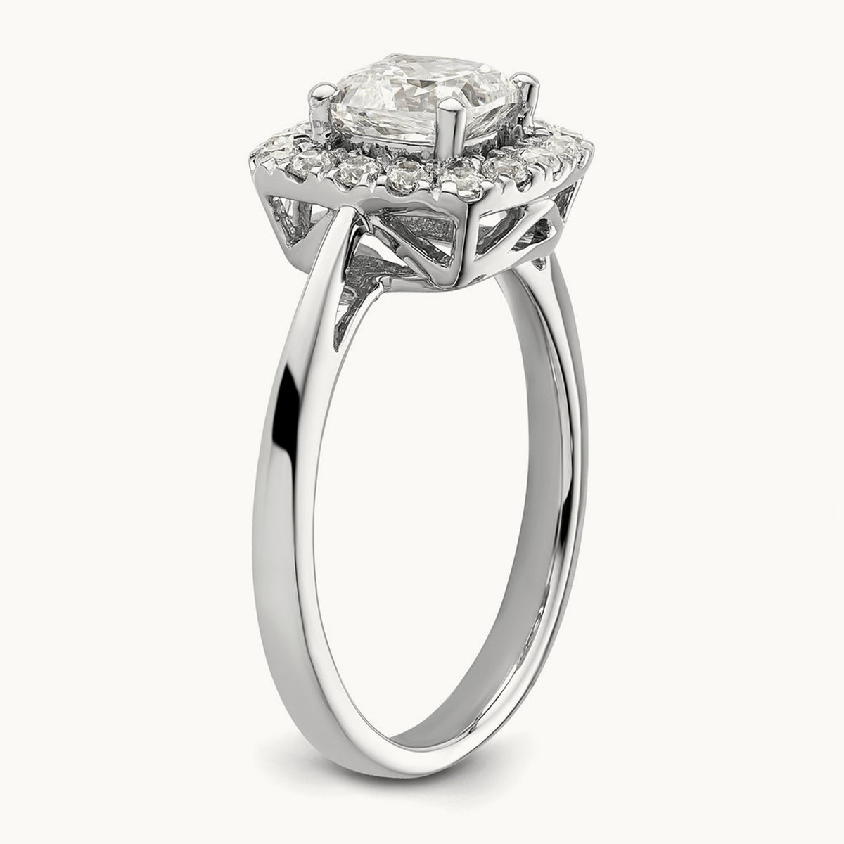 April Birthstone White Sapphire Ring, 0.25 ct tw Lab-Grown Diamond