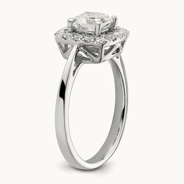 April Birthstone White Sapphire Ring, 0.25 ct tw Lab-Grown Diamond