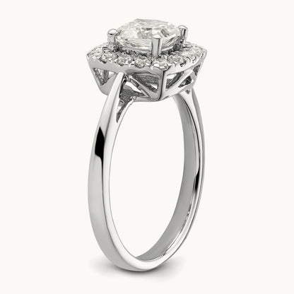 April Birthstone White Sapphire Ring, 0.25 ct tw Lab-Grown Diamond