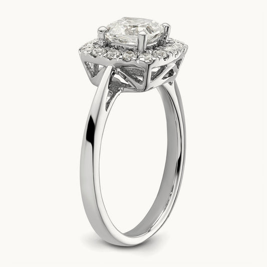 April Birthstone White Sapphire Ring, 0.25 ct tw Lab-Grown Diamond