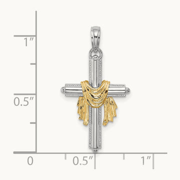Cross w/ Drape Charm — 26mm
