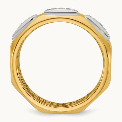 14ktt IB Goodman Mens Satin Diamond Ring Mounting