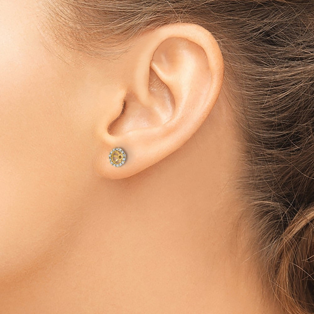 Diamond Earring Jackets — 14K Yellow Gold, 6mm