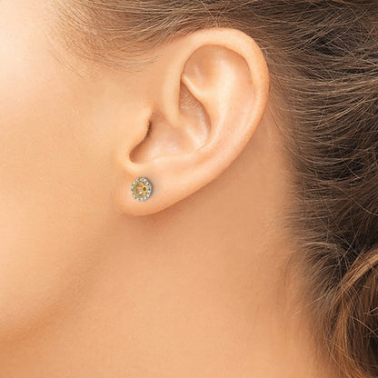 Diamond Earring Jackets — 14K Yellow Gold, 6mm