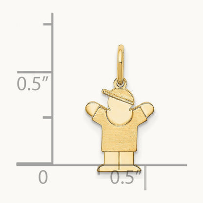 Mini Boy Love Charm — 14K Yellow Gold