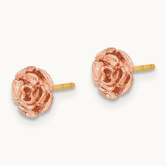 Black Hills Gold Rose Post Earrings