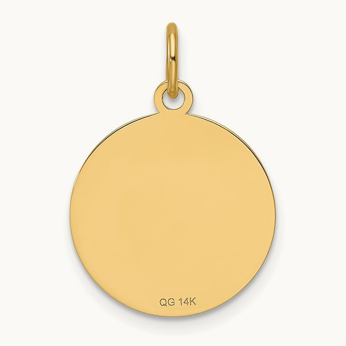 Plain .013 Gauge Engravable Round Disc Charm — 21.5mm
