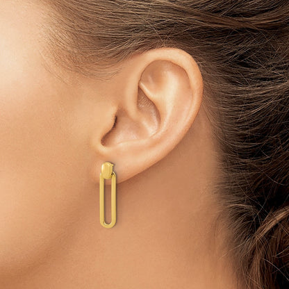Polished Link Dangle Post Earrings — Leslie's — photo set