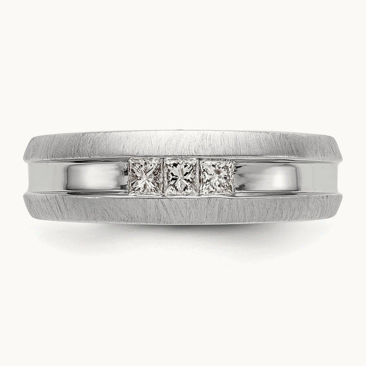 Diamond Men's Band, 14K White Gold