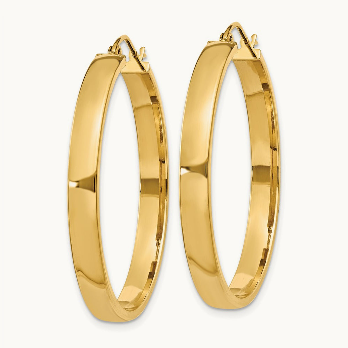 Polished Hoop Earring, 14K
