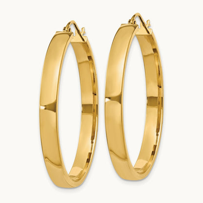 Polished Hoop Earring, 14K