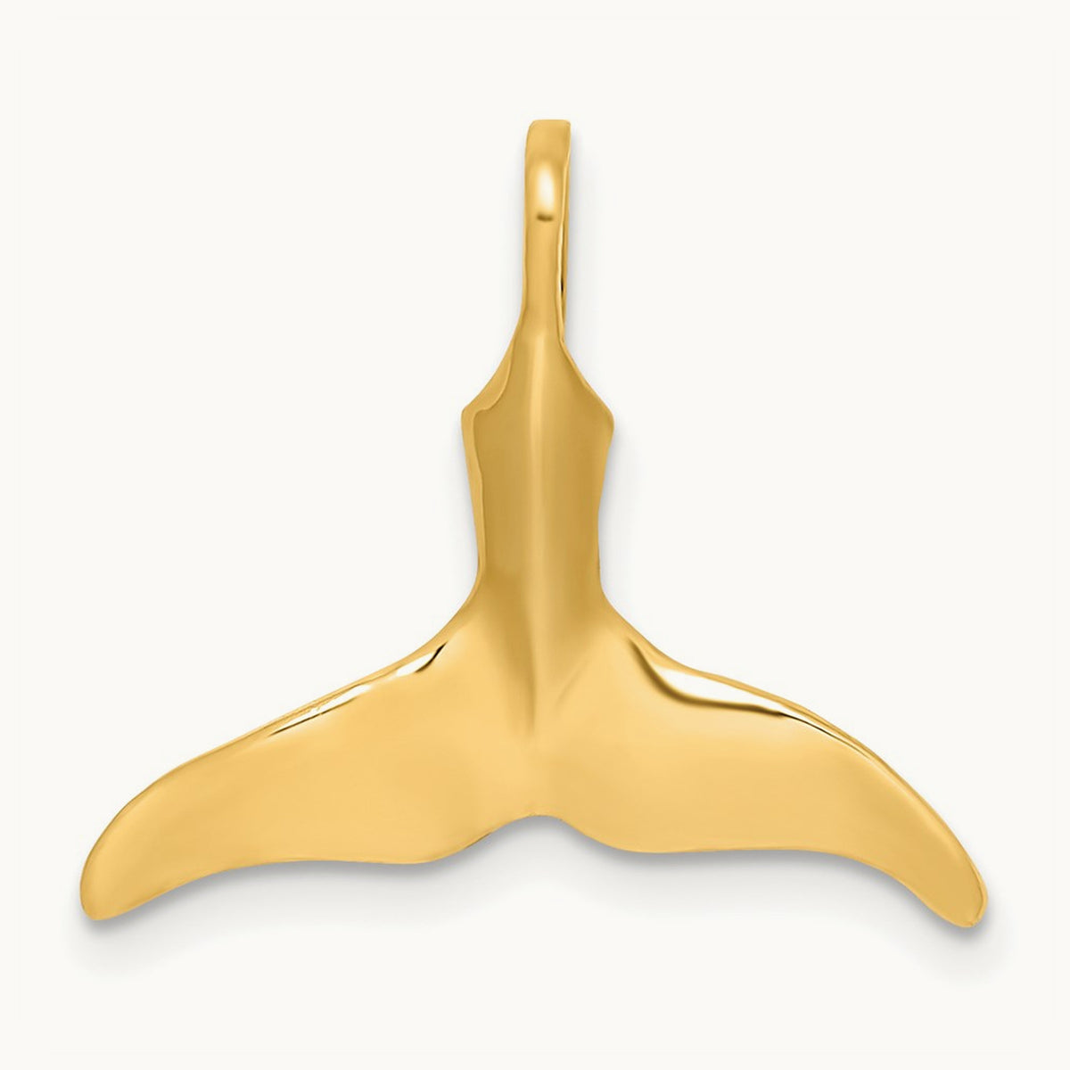 3-D Polished Whale Tail Charm — photo set