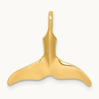 3-D Polished Whale Tail Charm — photo set