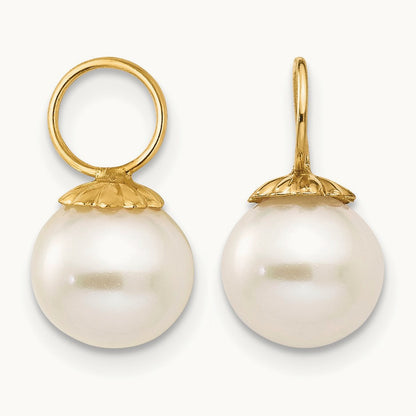 Madi K FW Cultured Pearl Hoop Enhancers, 14K