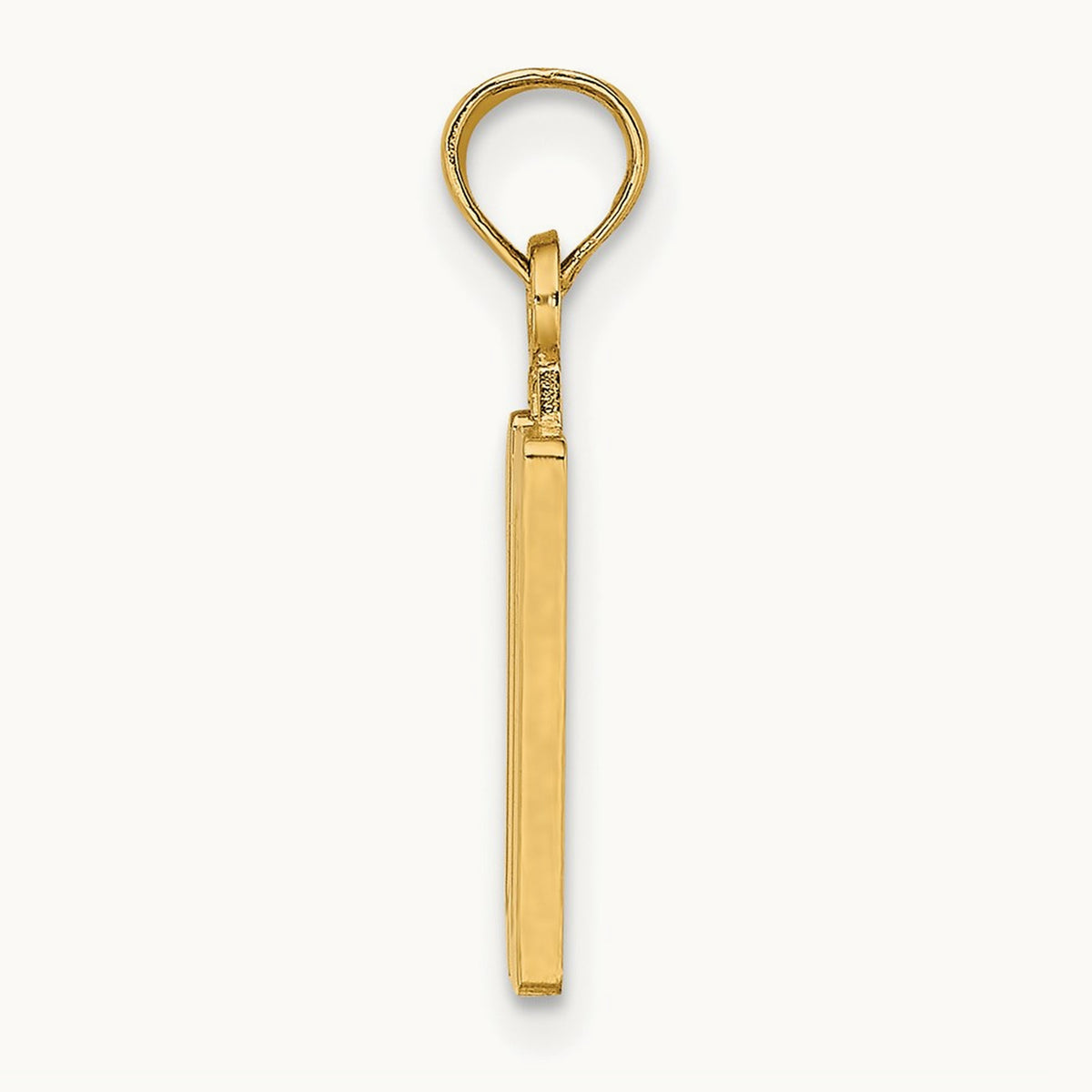 Polished Number 10 Pendant — 14K Yellow Gold